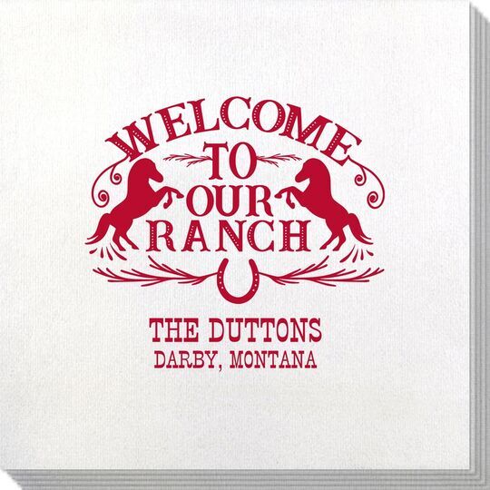 Welcome To Our Ranch Bamboo Luxe Napkins